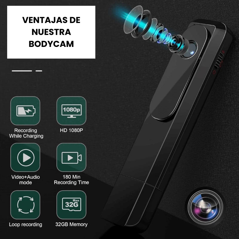 (PROMO 50%🤩) Combo Cámara Audiovisual 1080p HD Recargable + Tarjeta SATA SD 32Gb Original