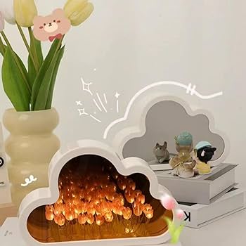 (Promo 50%🤩) 🌷EPSM™ | ESPEJO 2 EN 1 LAMPARA Y TULIPANES INFINITOS🌷