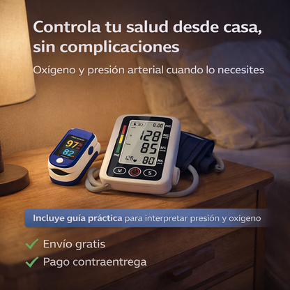 COMBO COMPLETO OXIMETRO + TENSIOMETRO DIGITAL 🤩