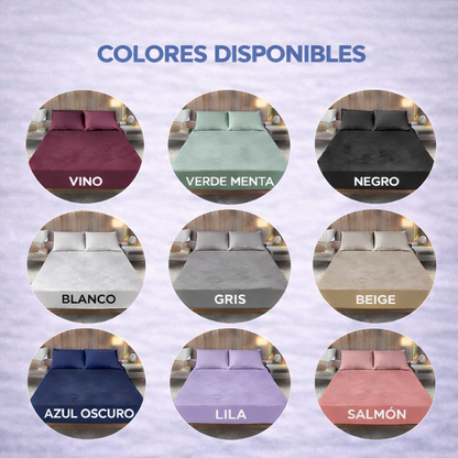 (PROMO 50% 🤩) Protector Colchón Antifluido + Obsequio 🎁 2 Fundas