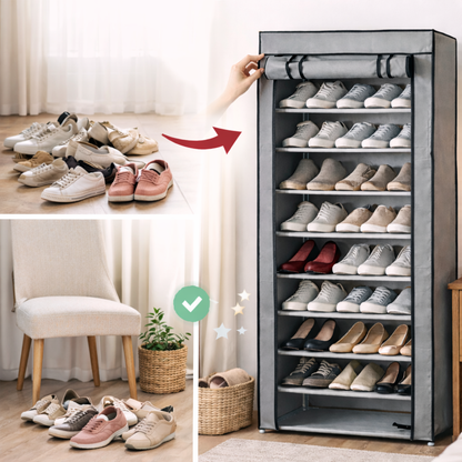 Organizador Zapatero 9 Niveles: Anti Polvo🏠
