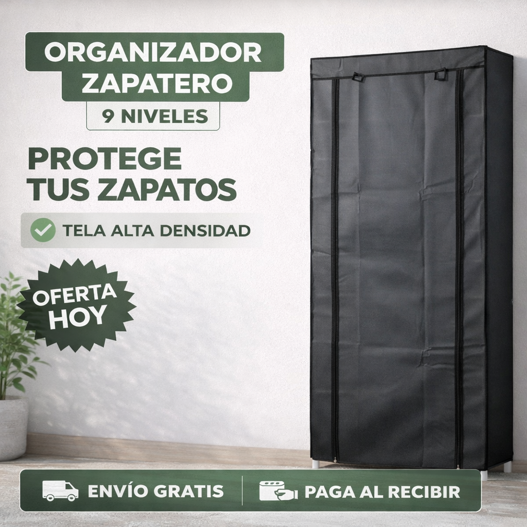 Organizador Zapatero 9 Niveles: Anti Polvo🏠