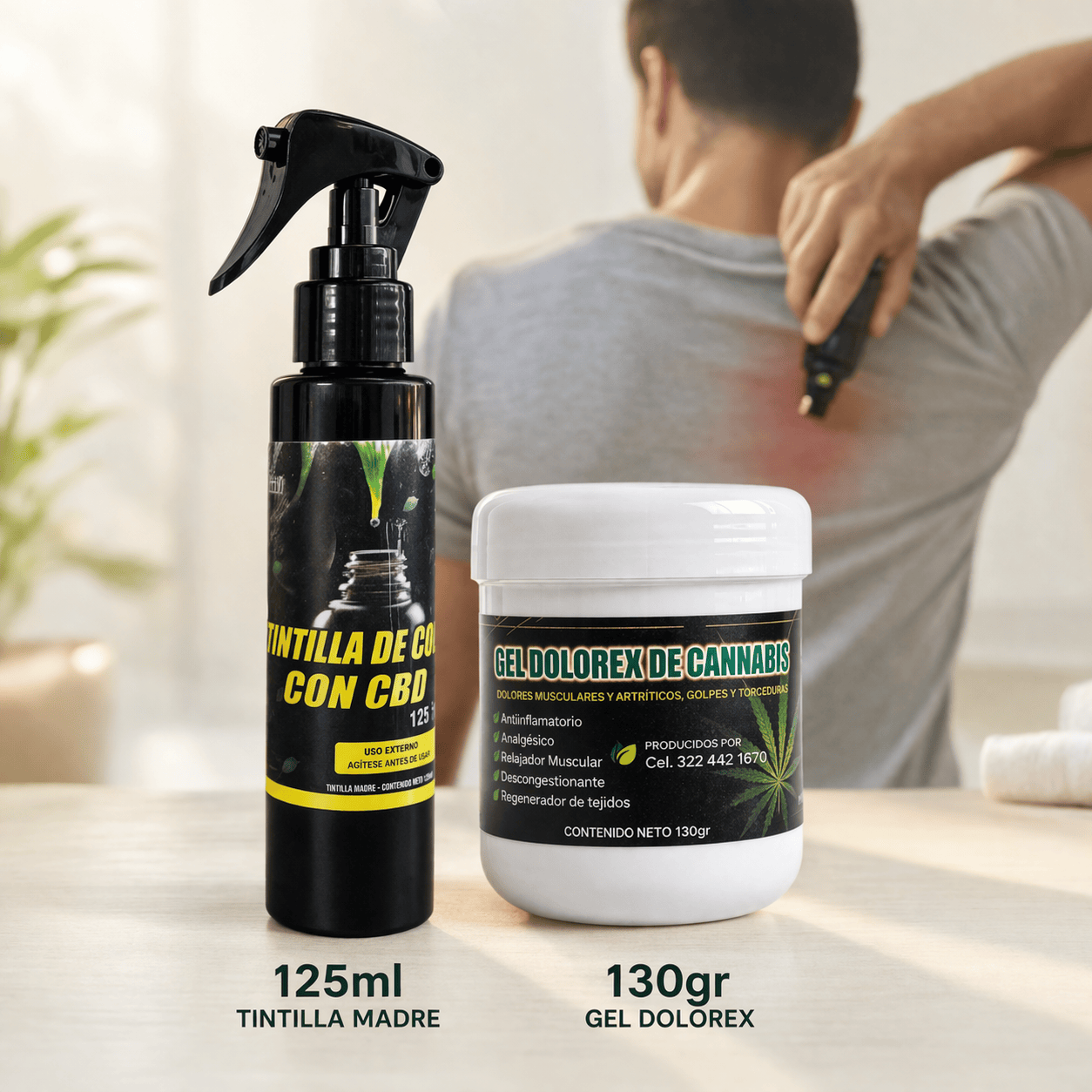 🤩 COMBO TINTILLA CON CBD + GEL DOLOREX  🤩